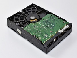 データ消去済みのハードディスク